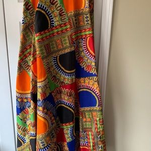African maxi wrap skirt